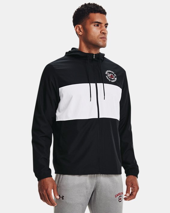 Men's UA Sportstyle Collegiate Sideline Wind Jacket, Black, pdpMainDesktop image number 0